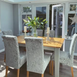 St. Ives Natural Oak Grey Extendable Dining-Table
