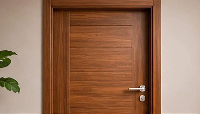 Custom wooden door and frame with professional finish carpentry in Dubai